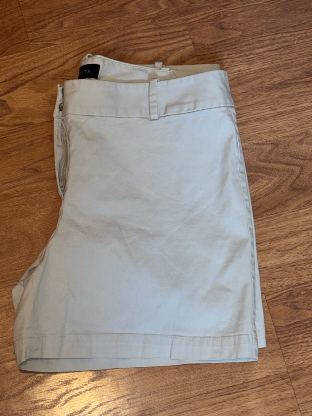 Talbots Flat Front Light Beige Shorts - Picture 2 of 2